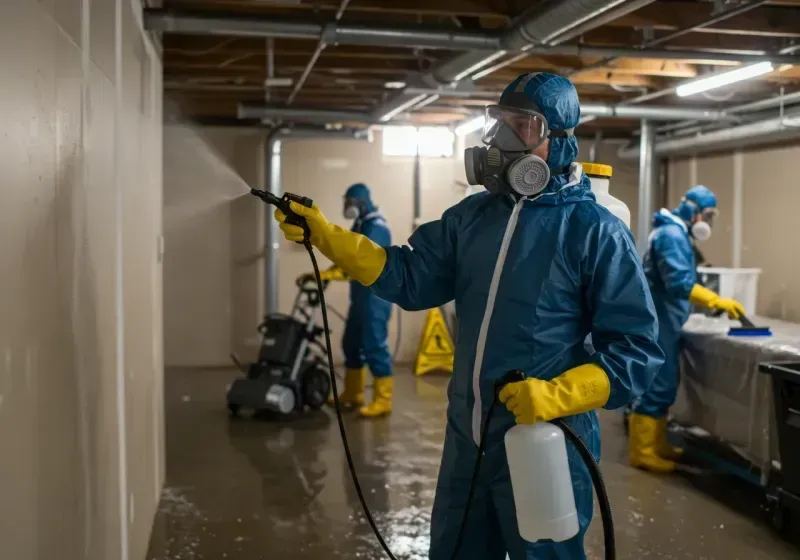 Basement Sanitization and Antimicrobial Treatment process in Winthrop, ME